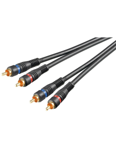 50434 Cable 10m  2xRCA M 2xRCA M HQ OFC Goobay