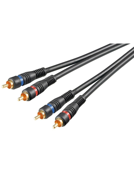 50434 Cable 10m  2xRCA M 2xRCA M HQ OFC Goobay