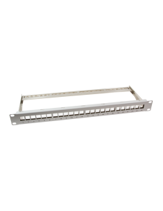 NK4041 Panel 19" 24 puertos modular 1U Gris  Logilink