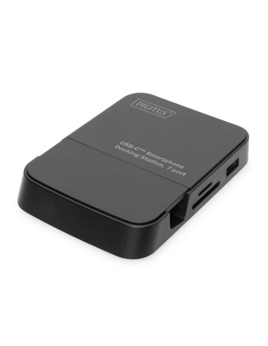 
DA-70882 DIGITUS - Estación de acoplamiento para smartphone USB-C, 7 puertos. Estación de acoplamiento para smartphone, 2 USB
