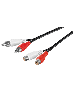 
50026 Cable  2,5m  2xRCA M 2xRCA H( Rojo y Blanco) Goobay Bulk