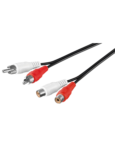 
50437 Cable 10m 2xRCA M 2xRCA H (Rojo y blanco) Goobay Bulk