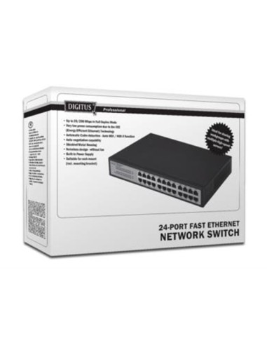 
Switch 19" 24 Puertos DIGITUS 10/ 100Mbps