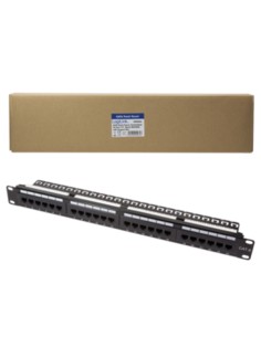
LG-NP0004A Panel LOGILINK UTP 24 port Cat6  Negro 1U Con Sujetacable Logilink