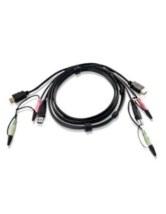 ATEN 2L-7D02UH Cable KVM para USB y pantalla HDMI y Audio 1.80m