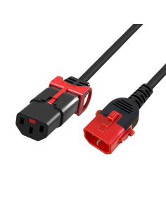 
AK5504 Cable Extension C13 a C14  2 m Negro IEC Lock Dual Locking PC3603 ACT