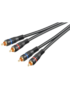 
50433 Cable  0,2m  2xRCA M 2xRCA M HQ OFC Goobay (OFC (99,9% oxygen-free copper) Gobay Bulk