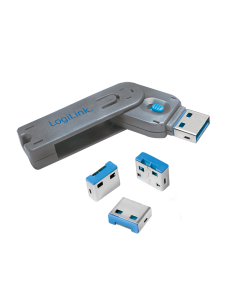 
AU0043 LOGILINK - Bloqueador de Puertos USB-A  ( 1 Llave y 4 cerraduras USB)