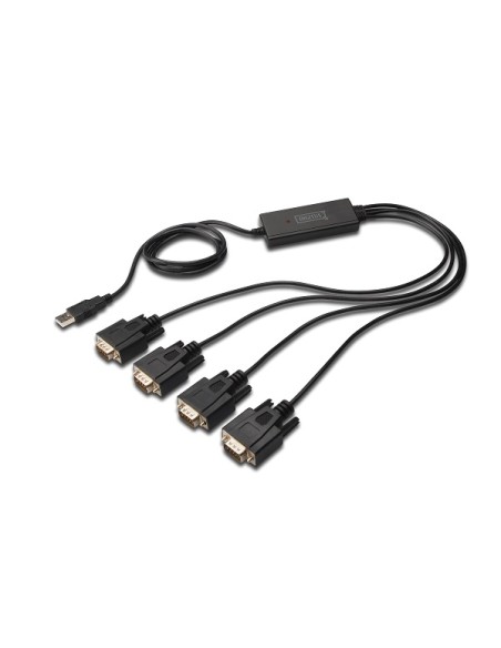 
DA-70159 Conversor USB-A 2.0 a 4 puertos Serie DB9 (RS-232) DIGITUS