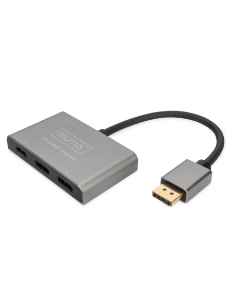 
DS-45336 DIGITUS - Hub de vídeo MST de 3 puertos (DP -> 2 DP, 1 HDMI) Triple monitor