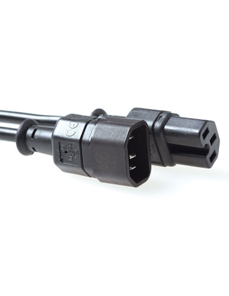 
Cable Extension C14 a C15   1,20 m Negro ACT