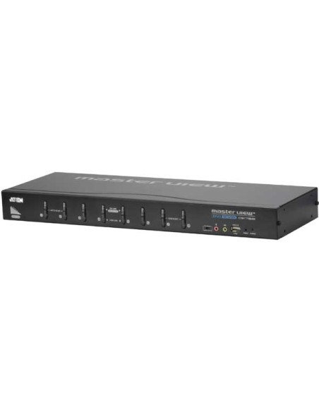
ATEN CS1768 Conmutador KVM de tipo USB de 8 puertos con interfaz DVI y transmisión del sonido