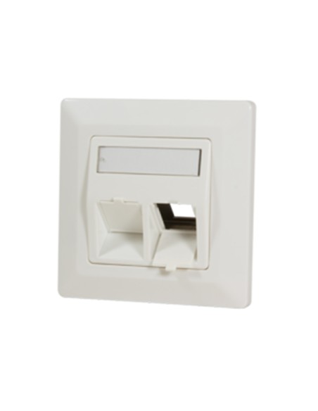 
NK4021 Placa de Pared para 2 Modulos Keystone Blanco 45º Logilink