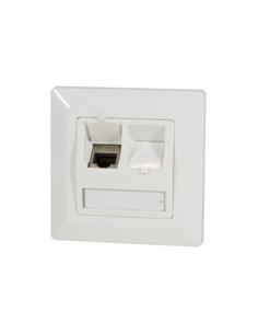 
NK4021 Placa de Pared para 2 Modulos Keystone Blanco 45º Logilink 2