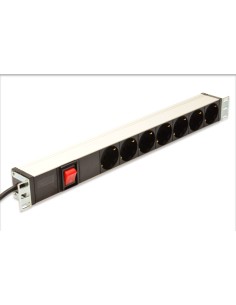 
DN-95402 DIGITUS Regleta de enchufes con perfil de aluminio y conmutadores, toma de alimentación con 7 tomas de tierra, enchu 2