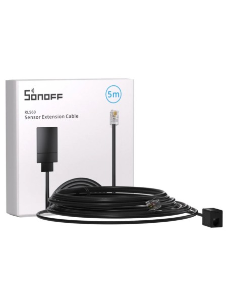 
RL560 - SONOFF Extensor de cable sensor serie TH. Sonoff RL560 cable de extensión de 5 metros para sensores con Jack R11. Cab