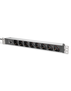 
 DIGITUS Socket strip with aluminum profile and back-up fuse, 8-way Italian output, 2 m cable IEC C14 plug
Número de artícul