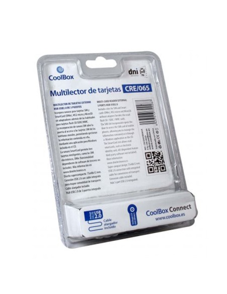 
LECTOR EXTERNO CRE-065 + DNI+3 USB2.0 COOLBOX
