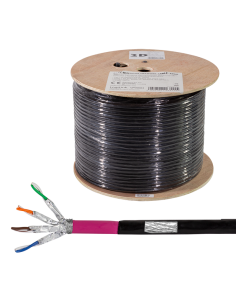 
CPV0083 Bobina CAT 7 S-FTP  250m EXTERIOR Negro,  AWG23/1,  LSZH, OFC, PE