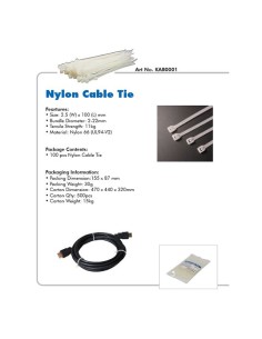 
Bridas 10 cm Bolsa de  100 unidades Blanca 2