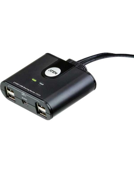 
ATEN US224 Conmutador ATEN de 2 puertos para compartir periféricos USB
Switch de periféricos USB 2.0 de 2 x 2 puertos