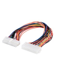 
AK-CB2424-EXT - Cable Interno PC;  Extension 24-pin M a 20+4-pin Hembra 30 cm
ATX 2.2 male (24 pin) > ATX 2.2 female (24 pin