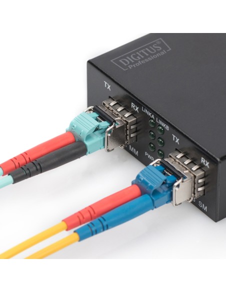 
DN-81000 DIGITUS - Módulo SFP de 1,25 Gbps, conector dúplex LC multimodo, 850 nm, hasta 550 m. Digitus.