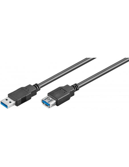 
AK-300203-018-S  Cable extensor USB  1,8m USB 3.0 A Macho A Hembra Negro Triple Malla