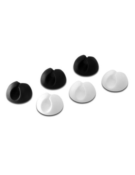 
Juego de soportes de cables, autoadhesivo, blanco y negro