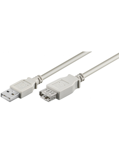 
CU0011  Cable USB  3m USB 2.0 A-Macho A-Hembra Beige Doble Malla