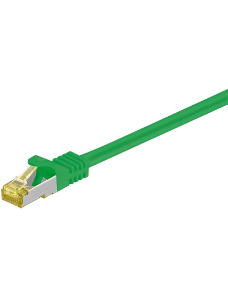 
Latiguillo Cat 7 S/FTP PIMF RJ45 4x2xAWG 26/7 CU 0,25m VERDE