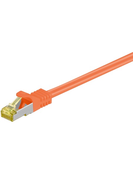 
Latiguillo Cat 7 S/FTP PIMF RJ45 4x2xAWG 26/7 CU 0,50m  NARANJA