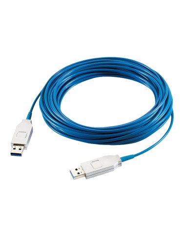 
CU0101 LOGILINK - Cable óptico activo USB 3.0. Amplificador USB de  10m USB 3.0 Optico A-Macho a A-Macho , incluye un adaptad