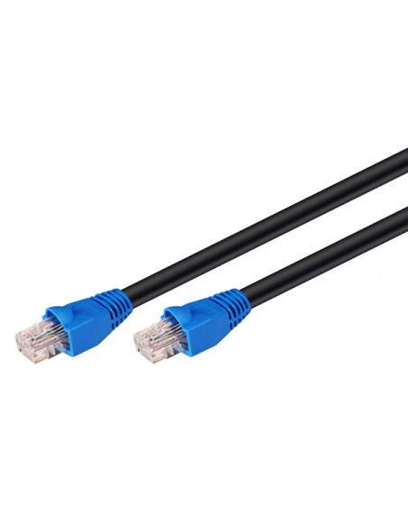 Latiguillo CAT 6, U-UTP, 50.00 m, Negro Exterior, CCA-PE