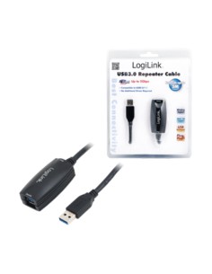 
Cable Extensor Amplificador USB de   5m USB 3.0 Activo Macho Hembra LogiLink