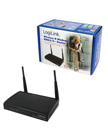 Modem Router ADSL WLAN 802.11 b/g/n Anexo A Logilink