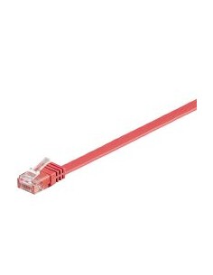 Cable CAT6 Plano  U/UTP AWG 32/7 CU Rojo  1m