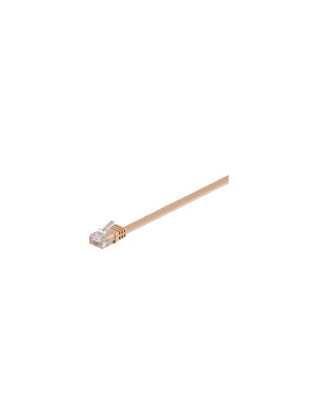 Cable CAT6 Plano  U/UTP AWG 32/7 CU Marron claro  1.5m