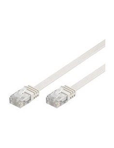 
Cable CAT6 Plano   U/UTP AWG 32/7 CU Blanco  3m