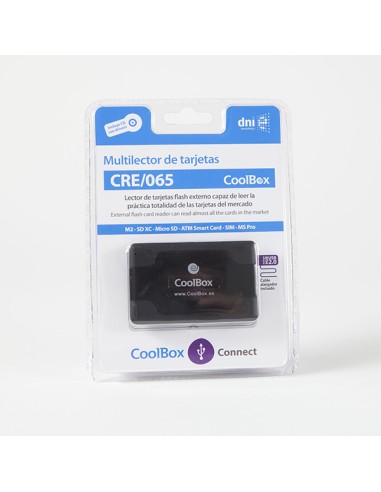 
LECTOR EXTERNO CRE-065 + DNI+3 USB2.0 COOLBOX