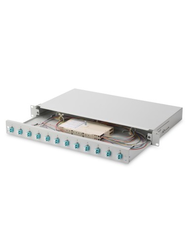 
DN-96331/3 DIGITUS Caja F.O. Equipada 12xLC, cassette de Latiguillos OM3