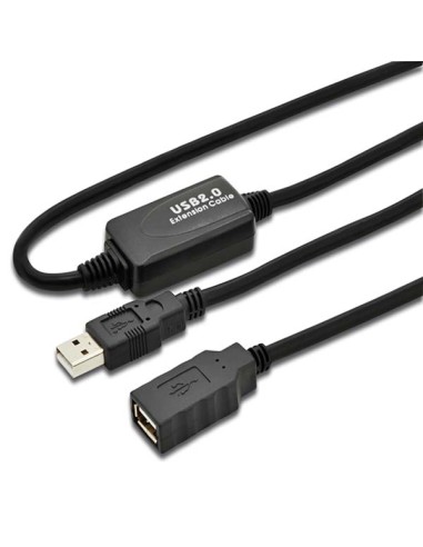 
DA-73100-1 Cable extensor Amplificador USB de  10m USB 2.0 Activo Macho Hembra DIGITUS