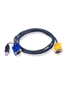 
ATEN 2L-5203UP Cable KVM VGA USB de 3 m con SPHD 3 en 1 + PS/2 integrado
