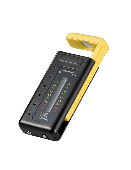 
46246 GOOBAY - Tester de pilas con Dispaly AAA, AA, 9V  Goobay
AAA (Micro), AA (Mignon), C (Baby), D (Mono), 9V Block, N (La