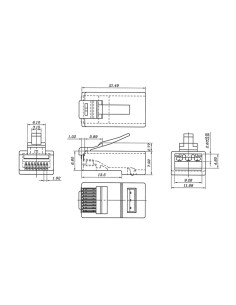 
72501 GOOBAY - Conector modular Cat 6A RJ45 M UTP  2