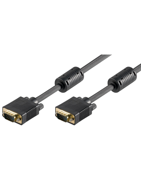 
Cable VGA Macho-Macho 15 metros 3C+7 Negro con  ferritas