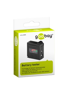 
54020 GOOBAY - Tester de pilas AAA, AA, 9V  Goobay
Goobay 54020 Probador de batería para AAA, AA, C, D, 9 V, N y células de  2