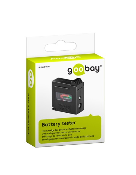 
54020 GOOBAY - Tester de pilas AAA, AA, 9V  Goobay