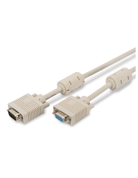 
Cable VGA Macho-Hembra  5 metros 3C+7 BEIGE con ferritas