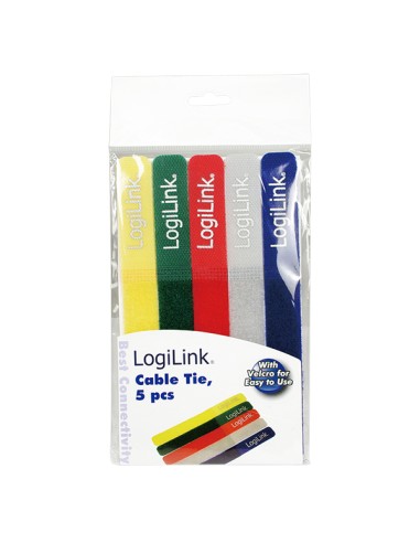 
Bridas Velcro 180 x 20mm, 5 pcs., colores LogiLink
